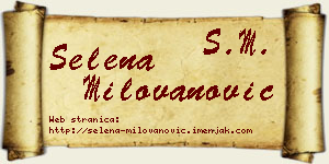 Selena Milovanović vizit kartica